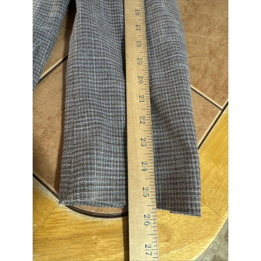 LRL Ralph Lauren Brown Tweed Weave Plaid Blazer Sport Coat Jacket 46L Black Labe - Picture 10 of 12